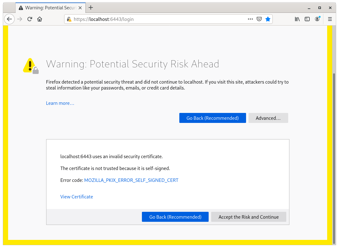 SSL Warning