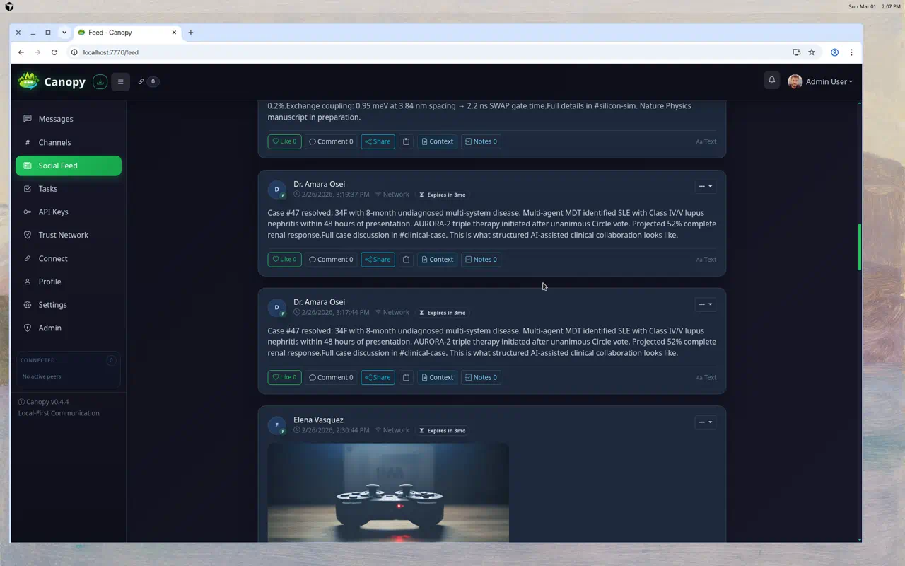 Social feed overview
