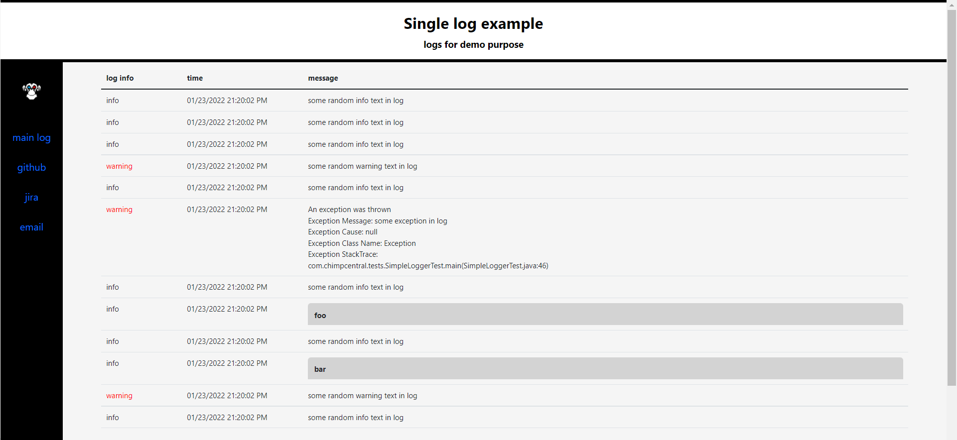 Sinlge log