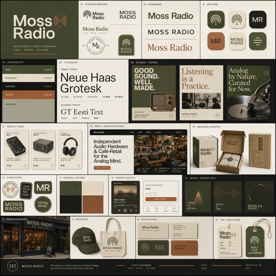 Brand identity showcase prompt case