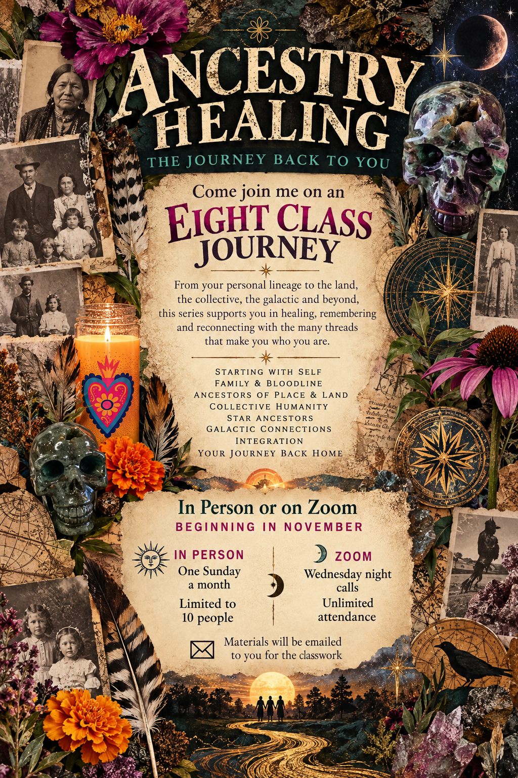 Ancestry Healing: The Journey Back to You, an eight class journey