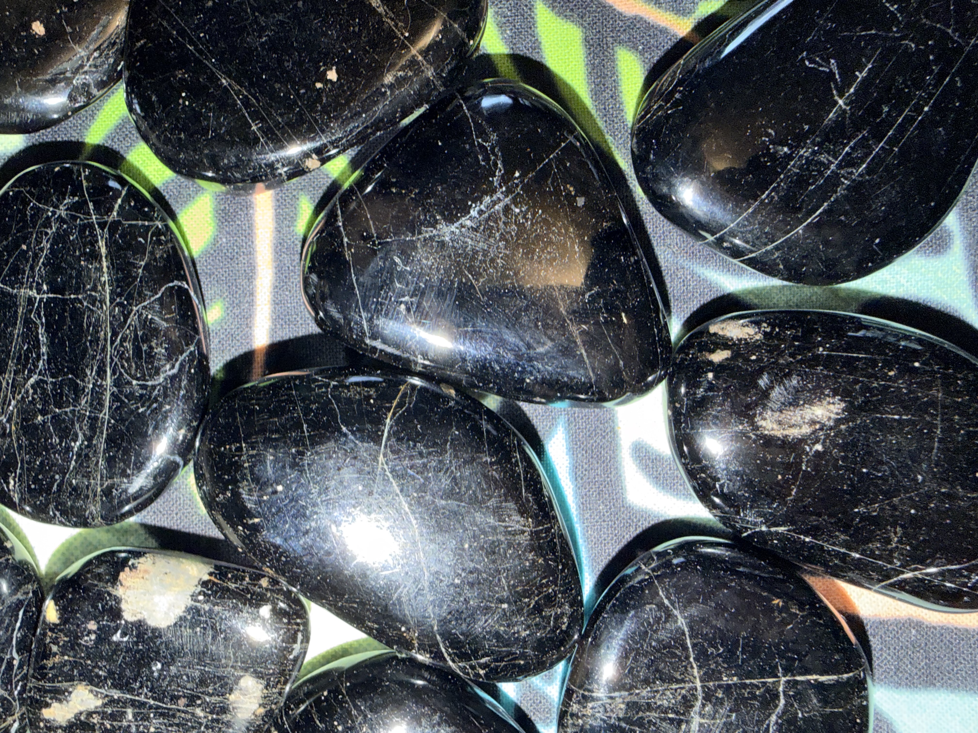 Black Tourmaline Palm Stones