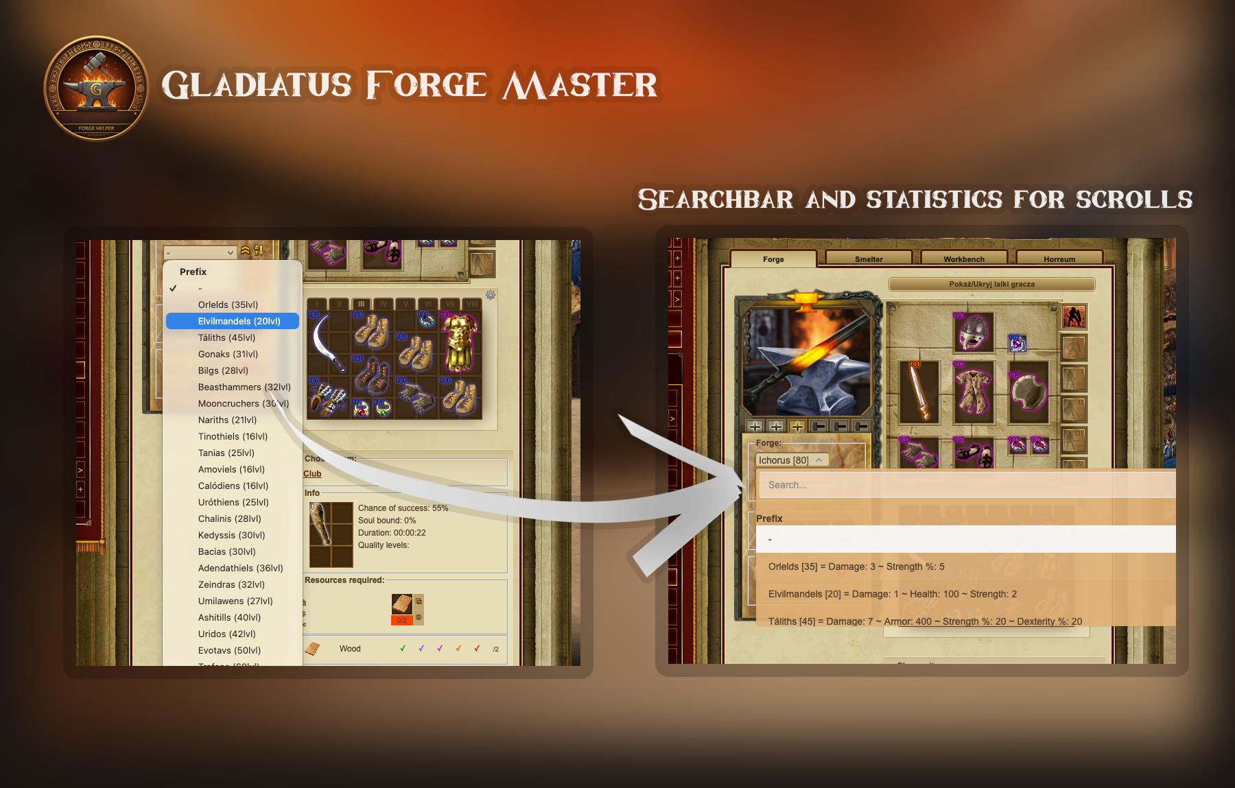 Search bar feature screenshot