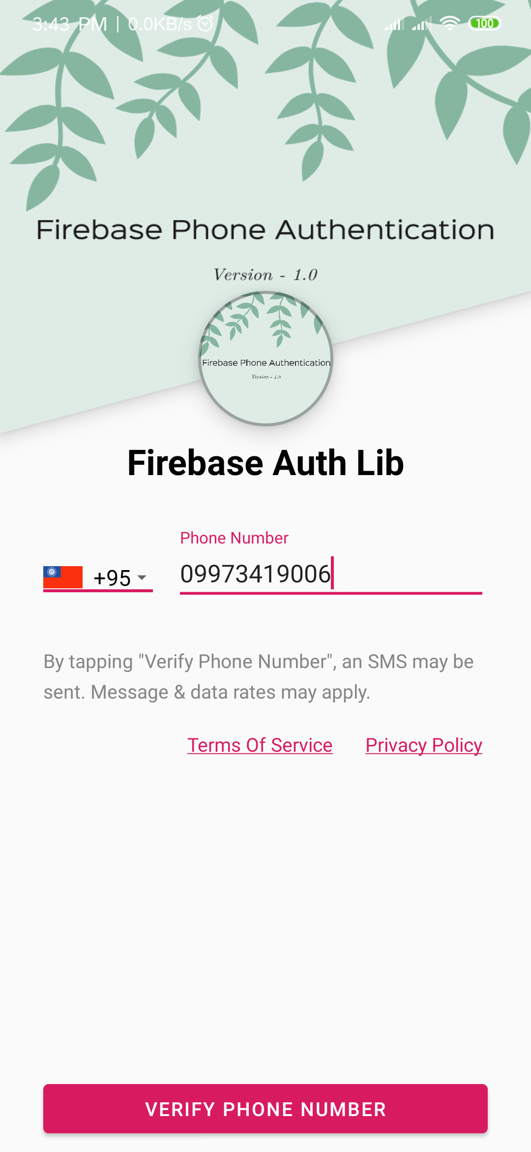 Firebase PhoneAuth