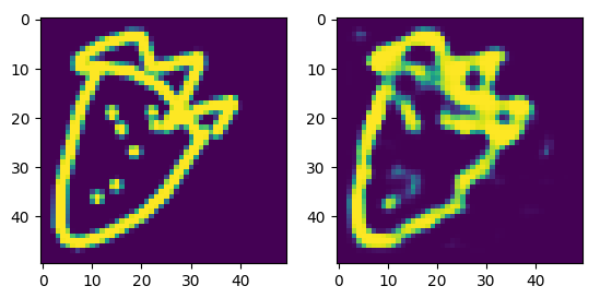 Example autoencoder output