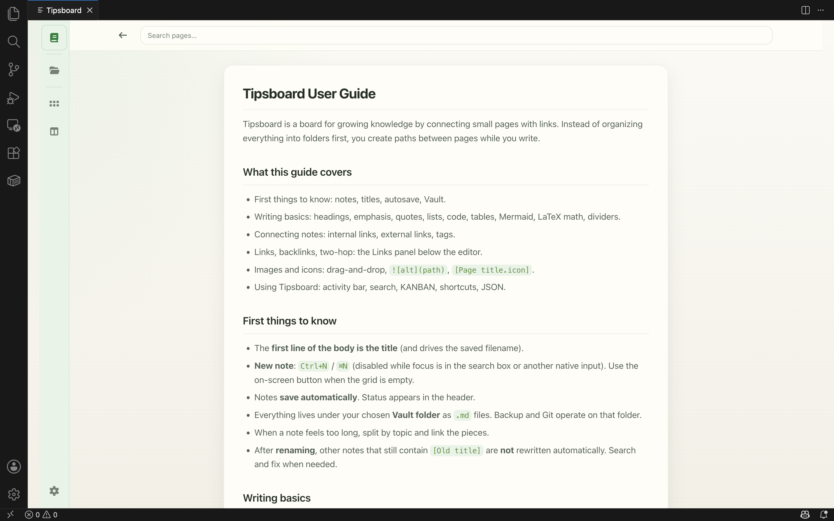 Built-in User Guide