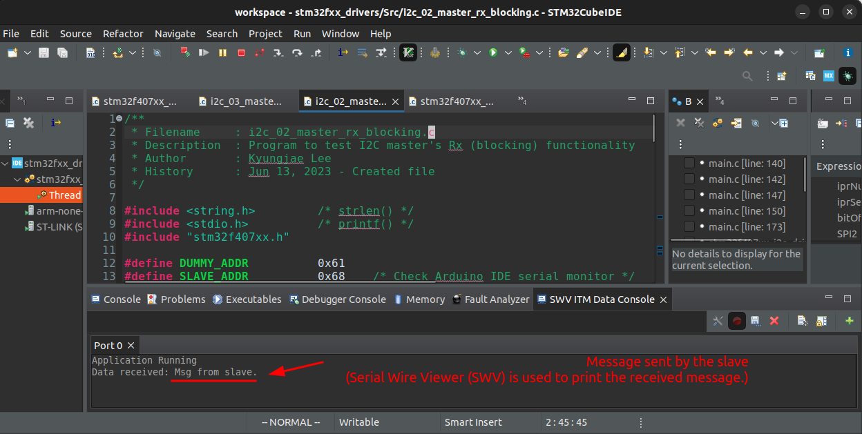 mcu-peripheral-drivers-i2c-application-2-testing-stm32cubeide