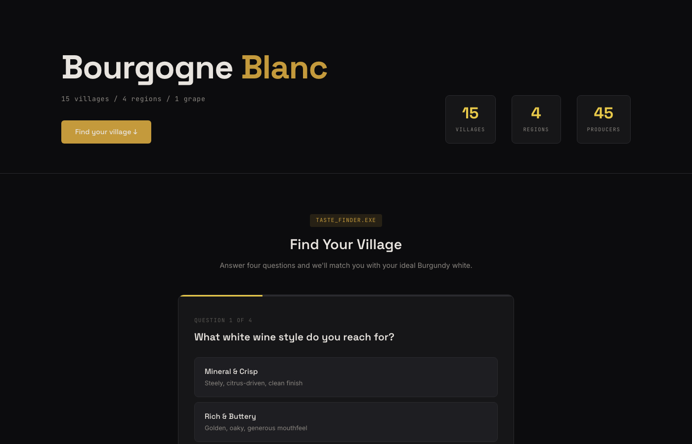 Bourgogne Blanc taste finder