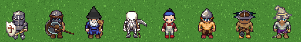 Characters walking