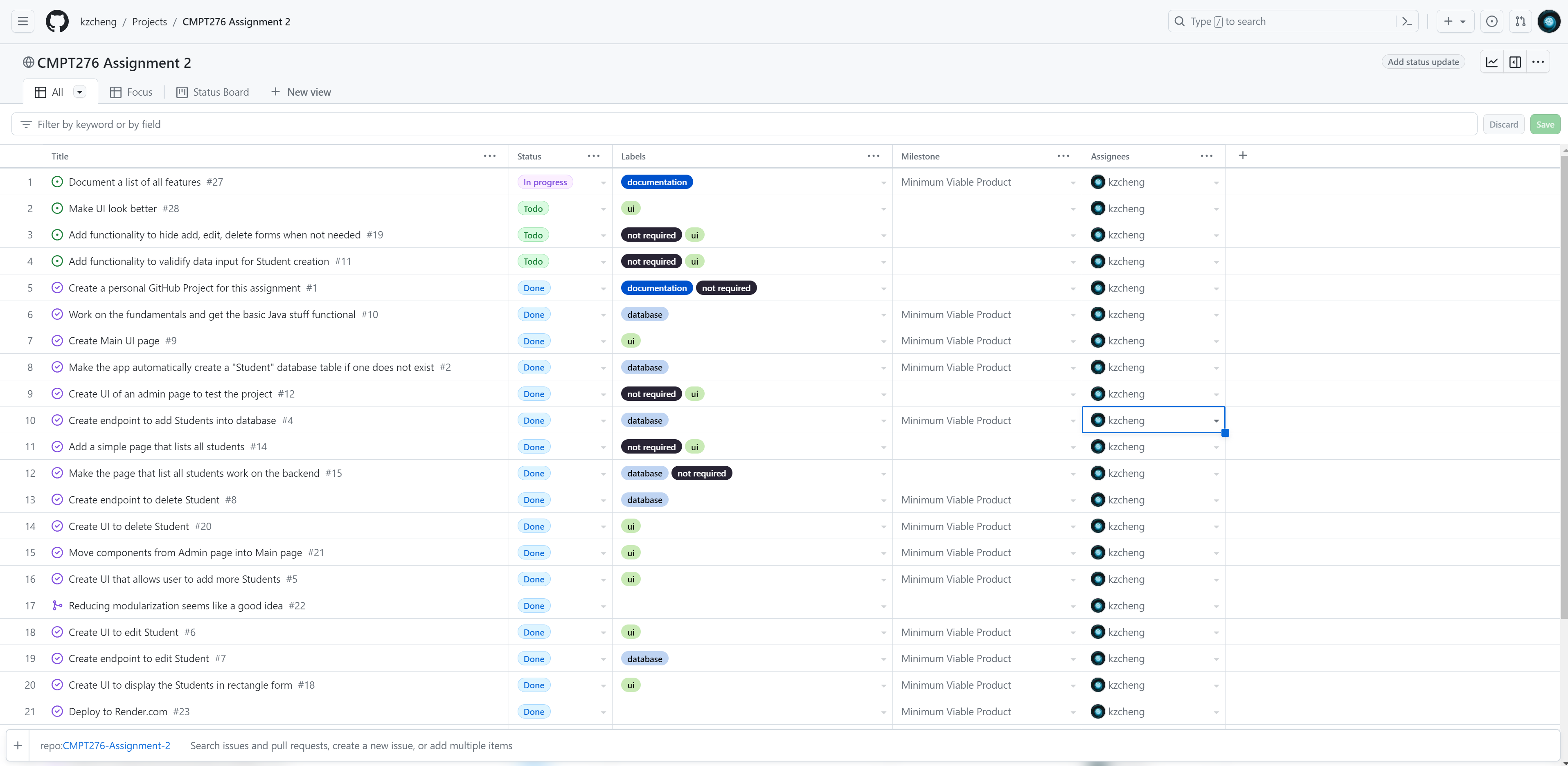 GitHub Projects