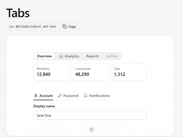 Tabs, accordion, select, pagination, toasts and a drawer, one spring