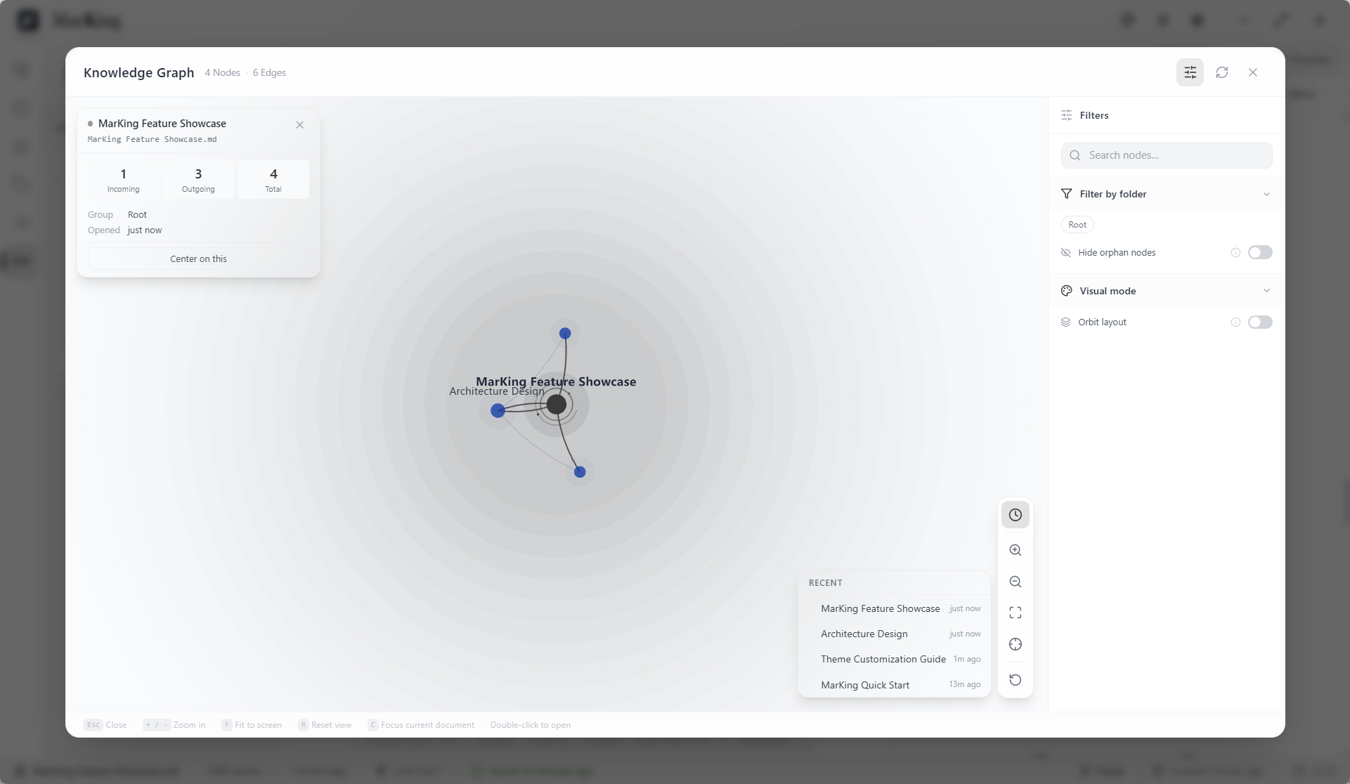 MarKing Knowledge Graph - Backlink Visualization