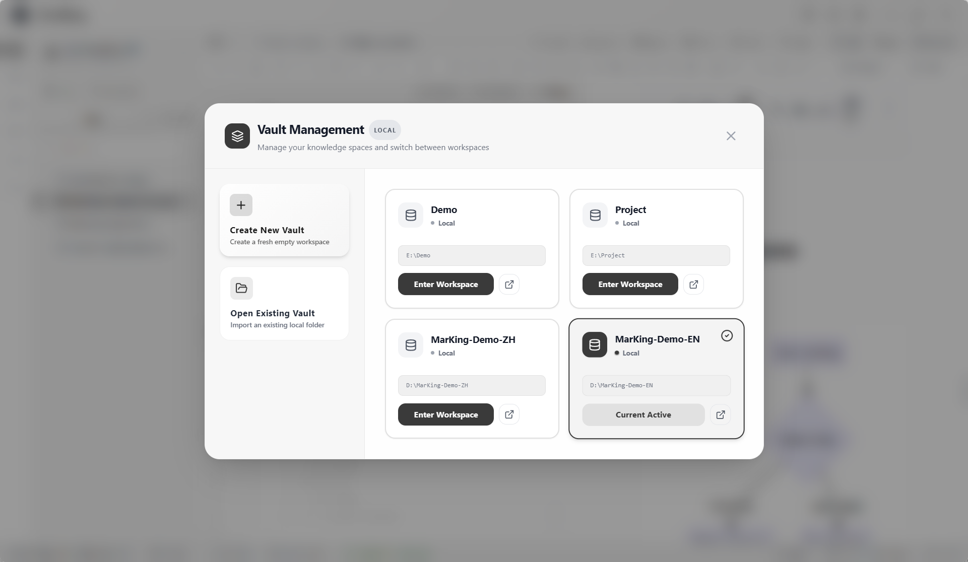 MarKing Multi-Vault Management