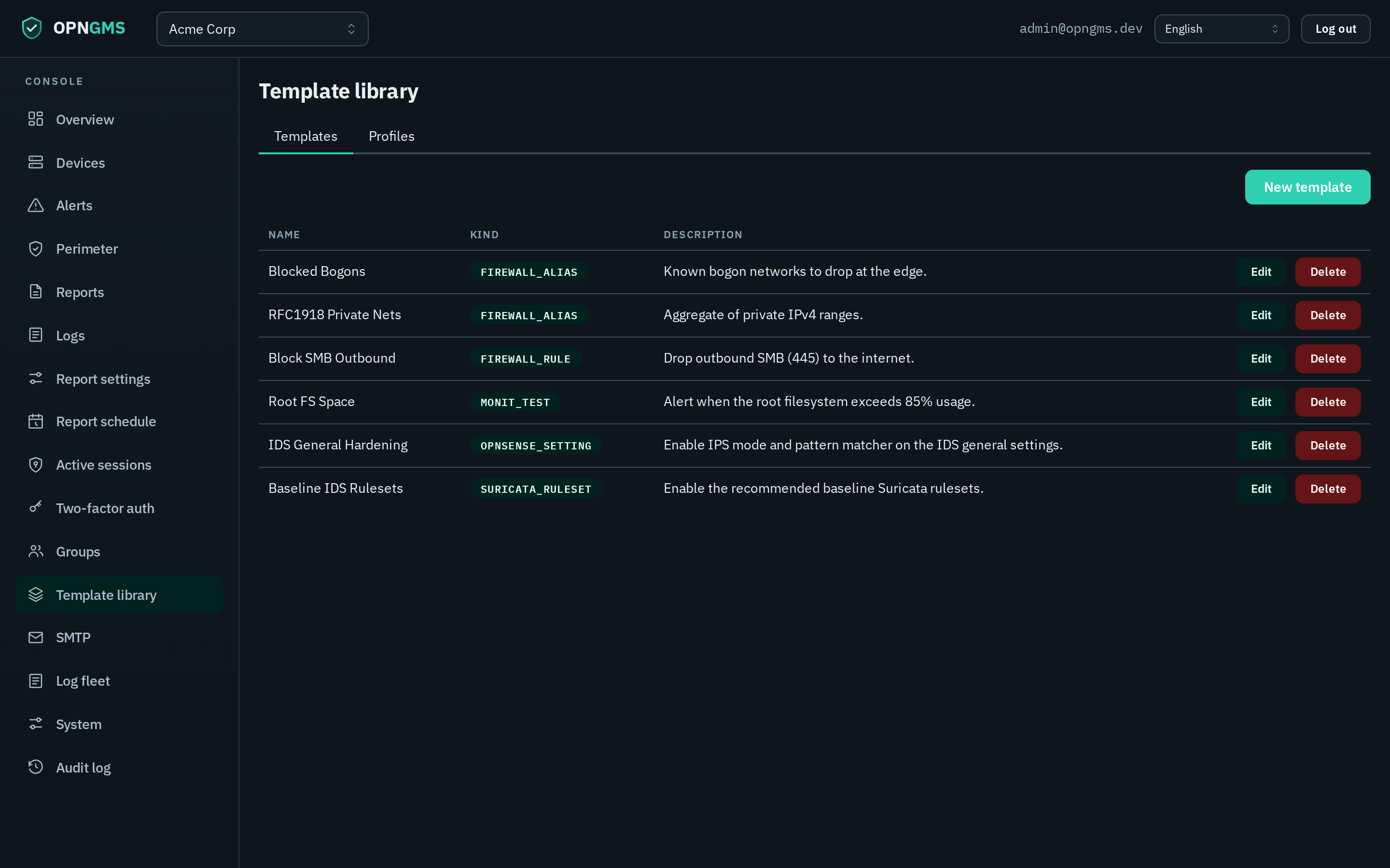 Template library