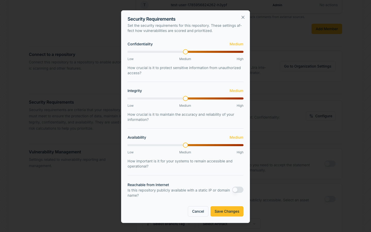 Select CIA Requirements