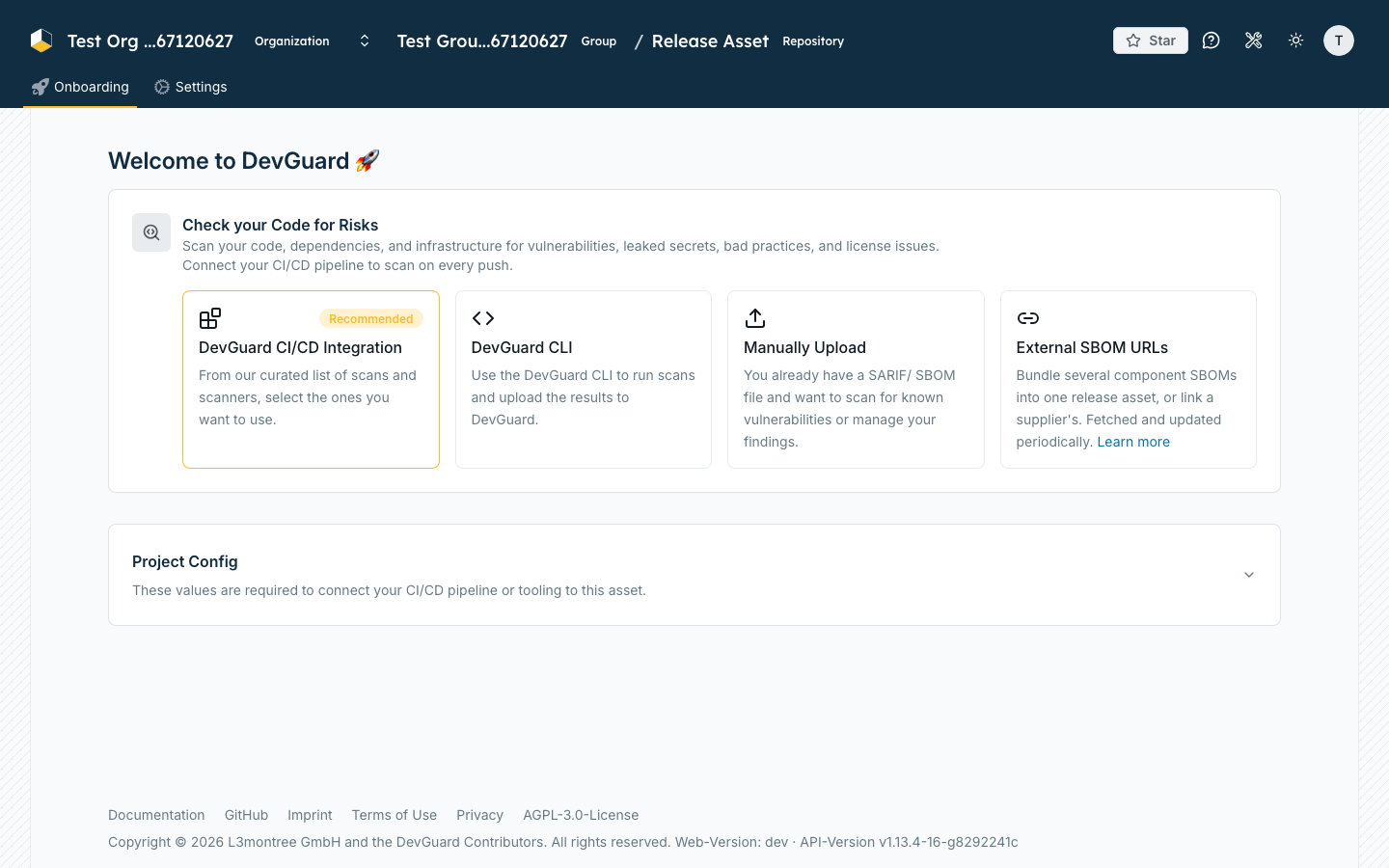 External URLs card