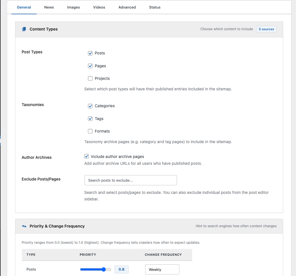 Priority Settings
