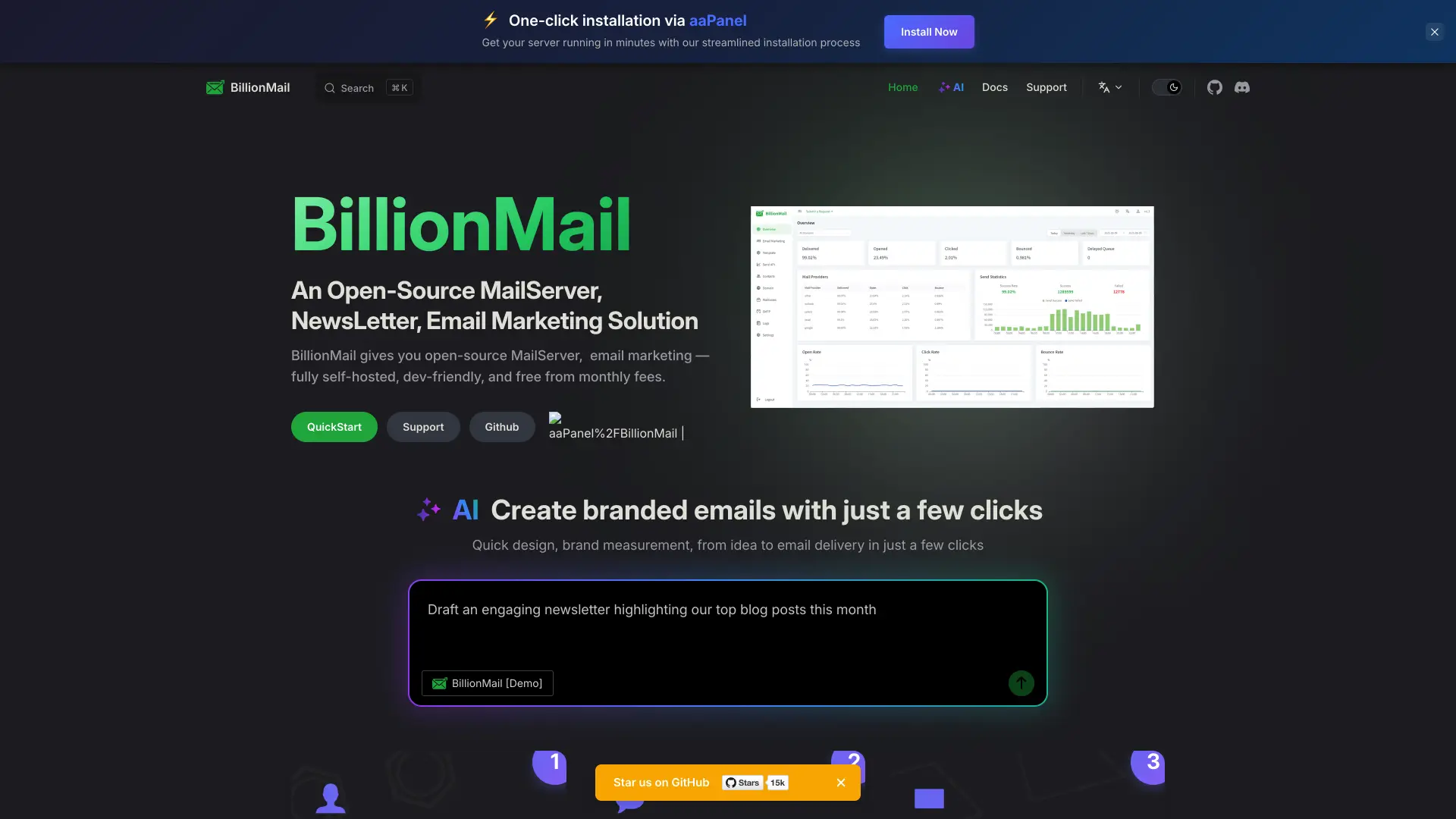 BillionMail Screenshot