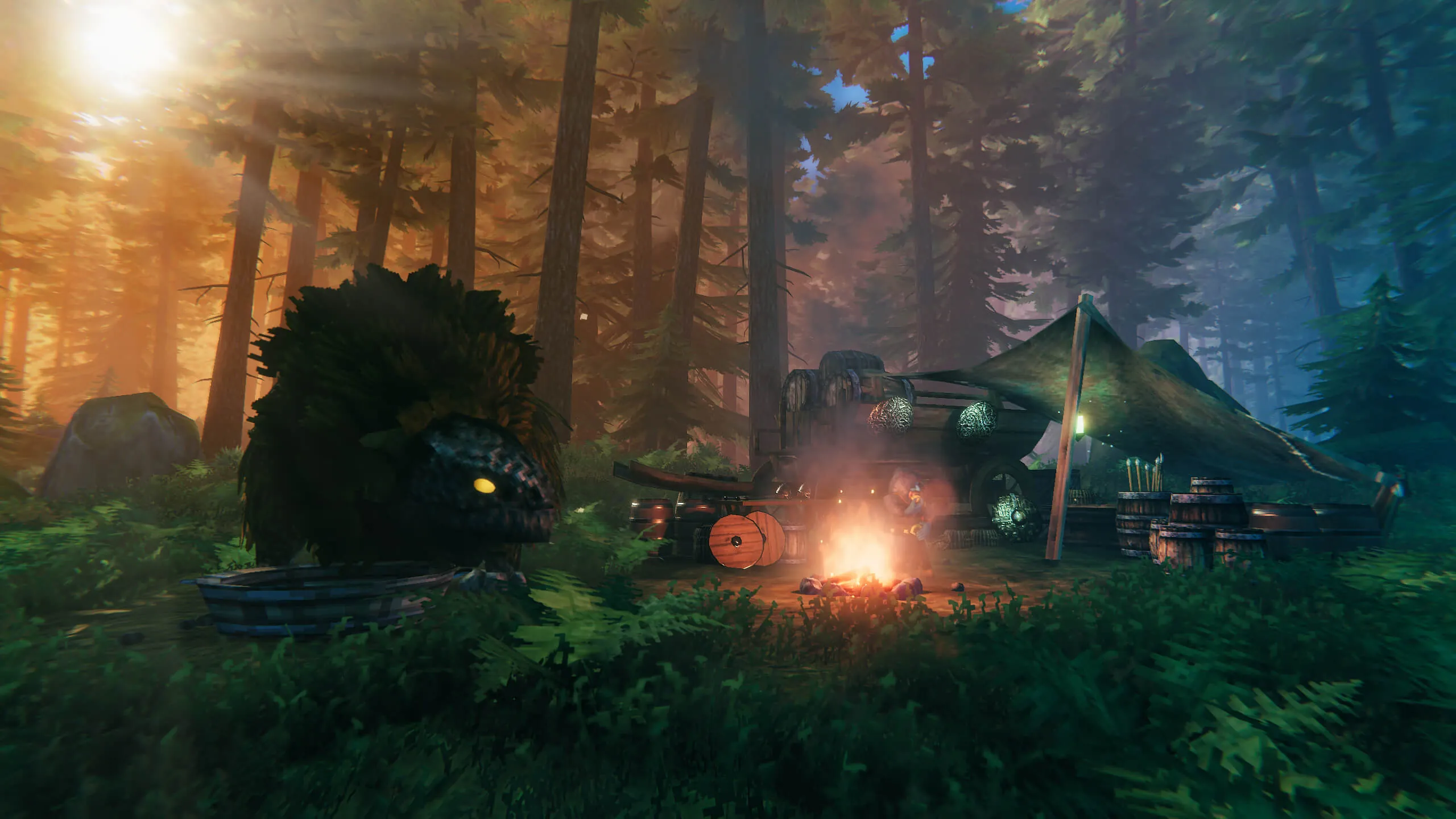 Valheim in-game camp screenshot