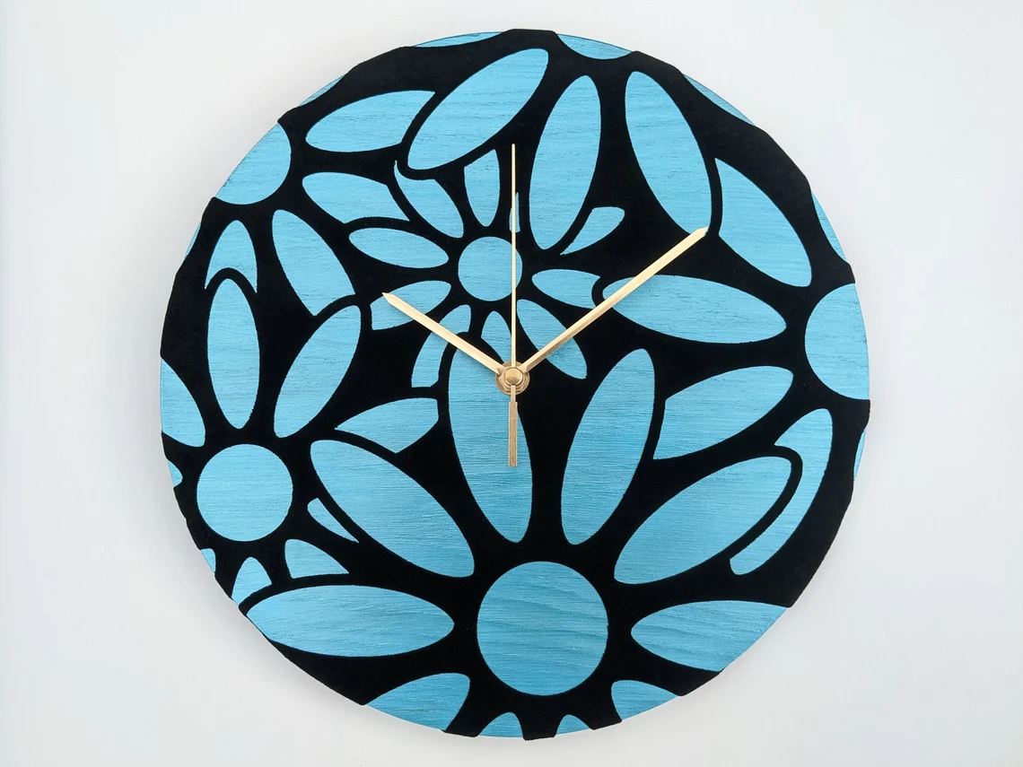 Electric Blue Clock