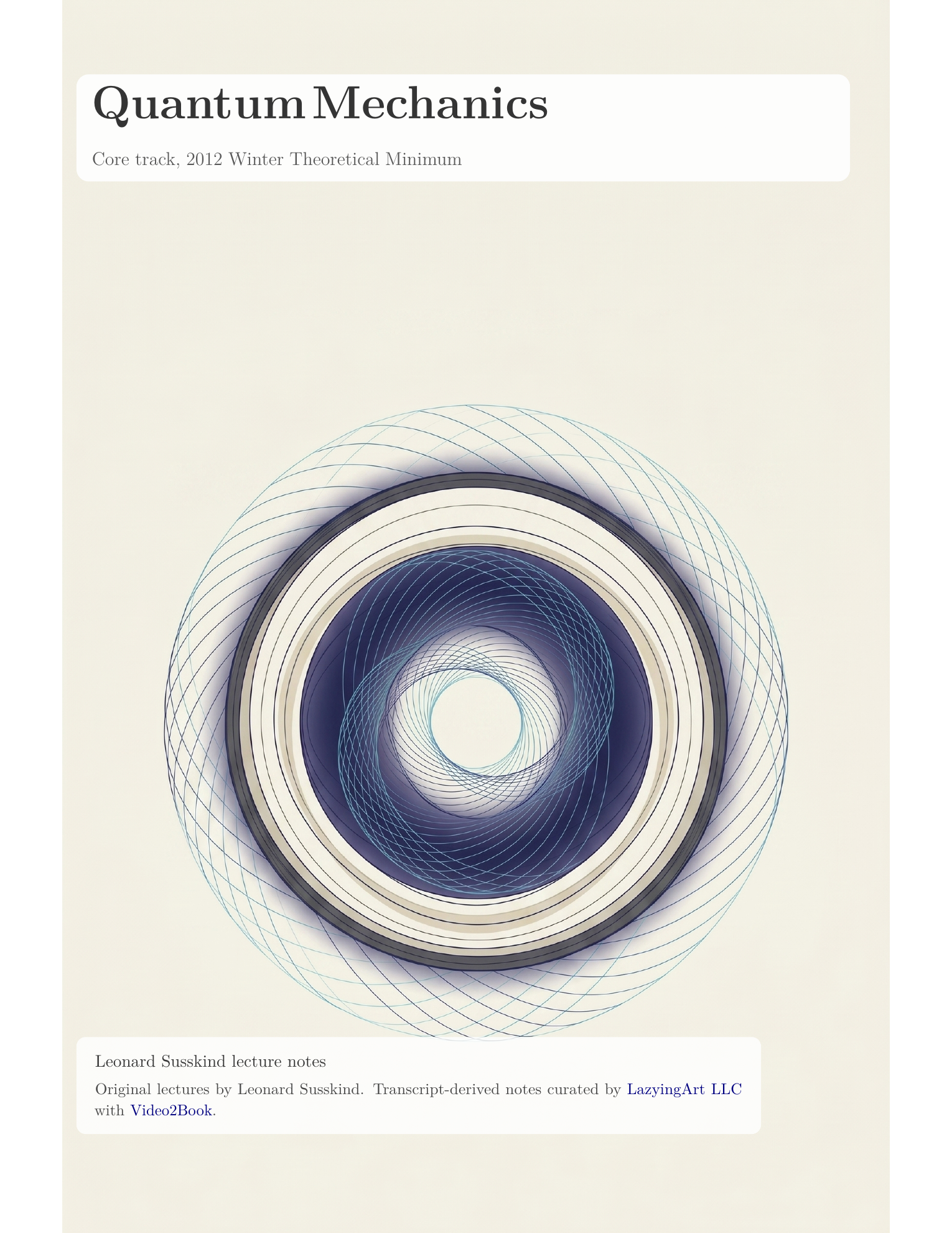 Quantum Mechanics Theoretical Minimum cover