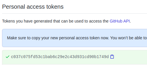 Get a GitHub access token