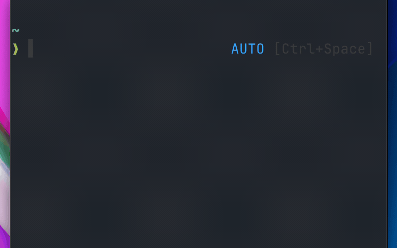 Green indicator for shell commands, magenta for AI