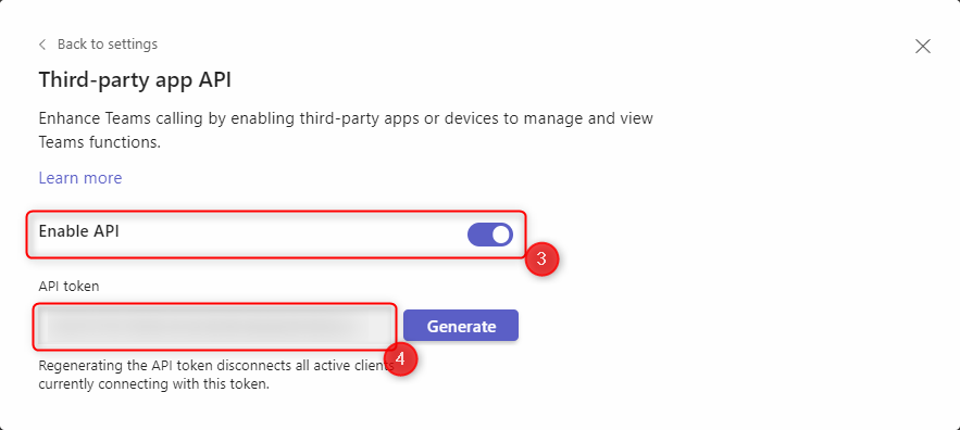 Location of the API key