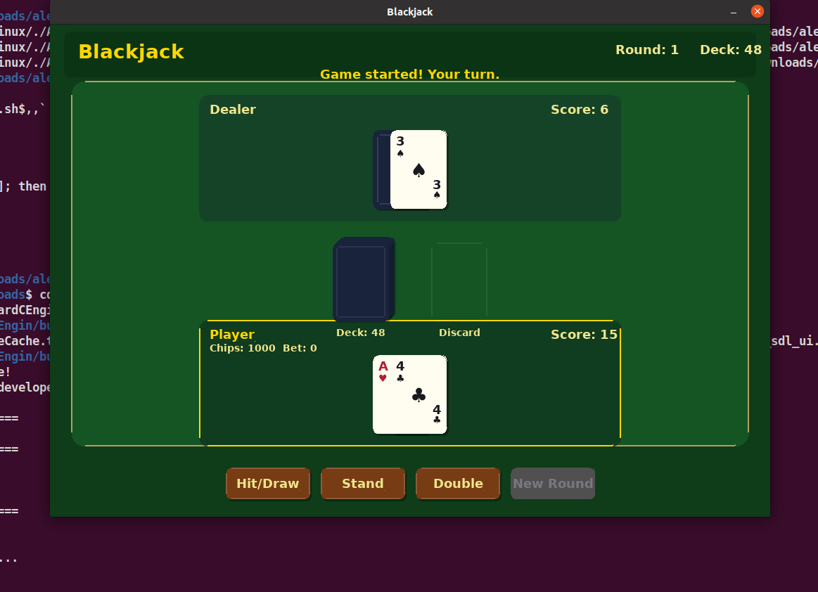 Blackjack Game Screenshot