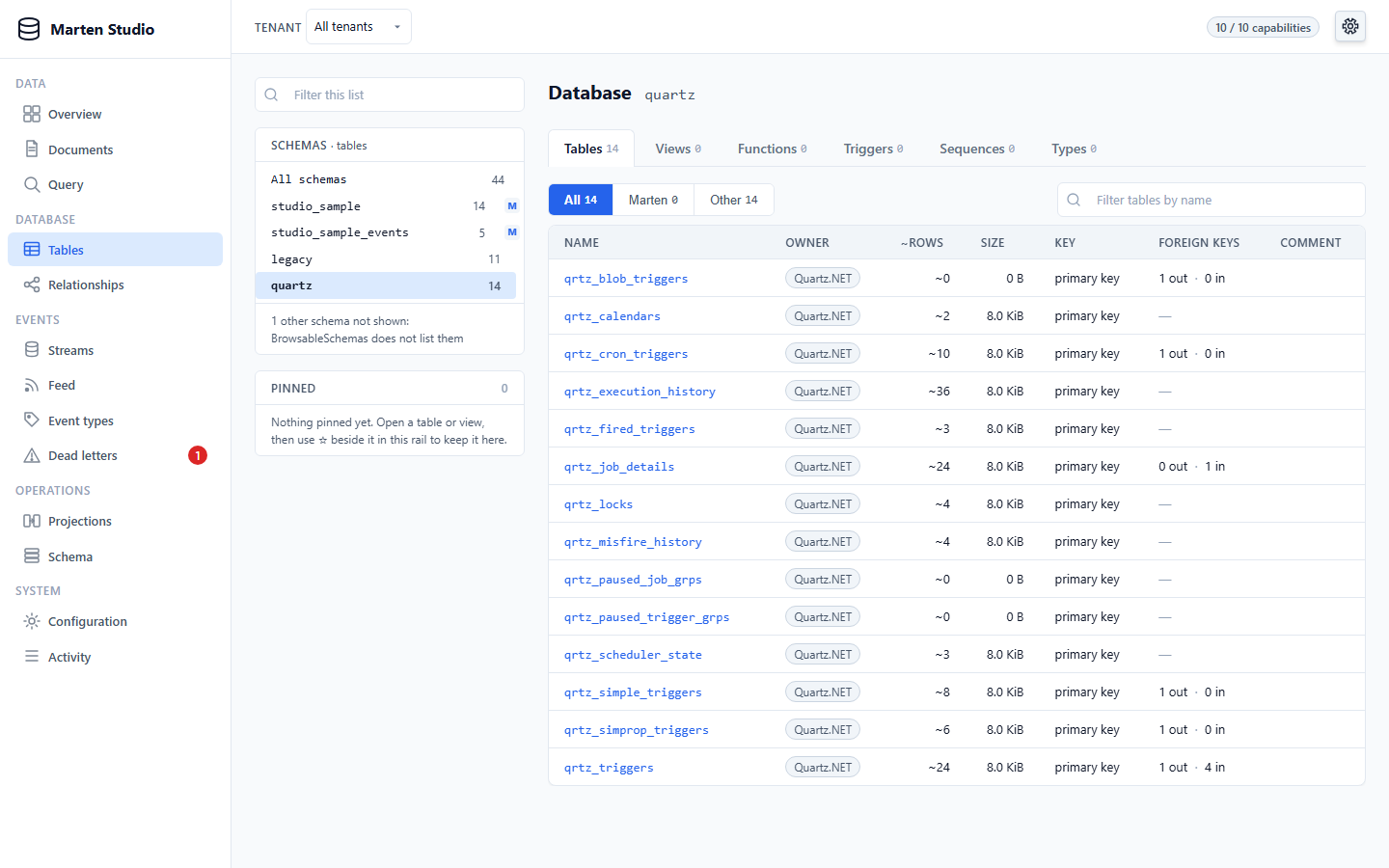 Database browser