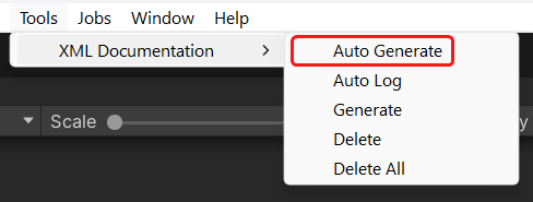 auto generate xml documentation menu
