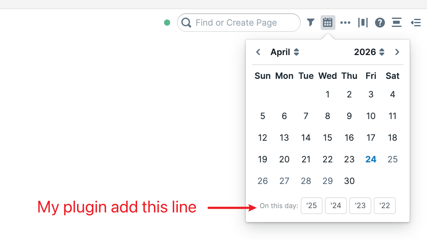 Screenshot of the extension in action