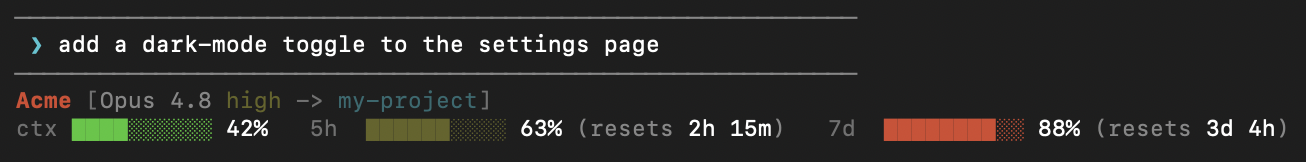 ccbar status line preview