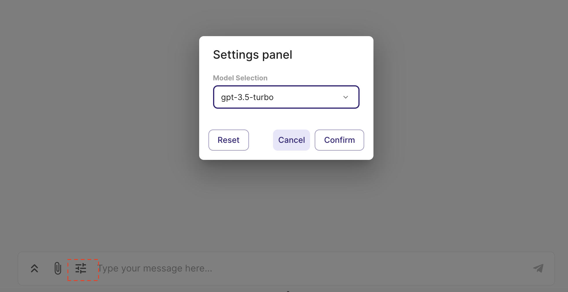 Setting Panel