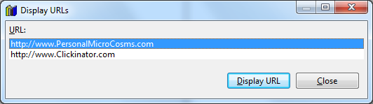 Edit / Browse URLs Dialog