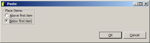 Outline / Paste Dialog