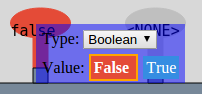 Custom boolean value input