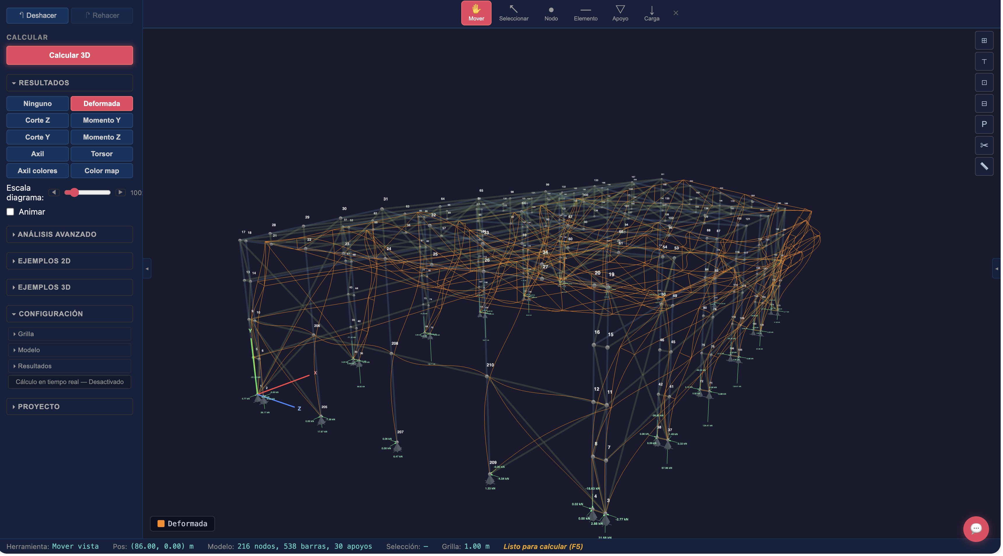 Same structure with stress utilization color map