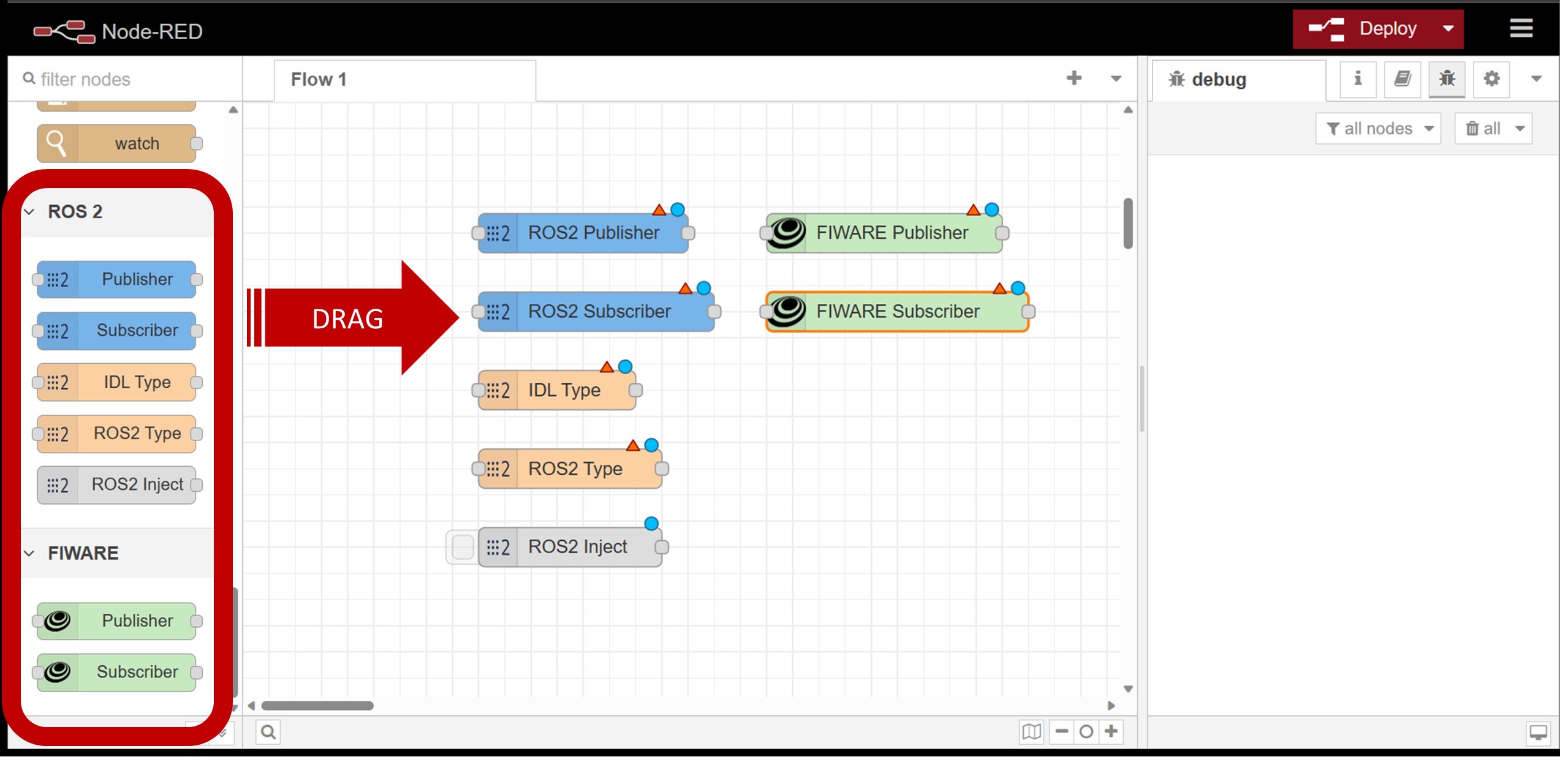 Palette layout