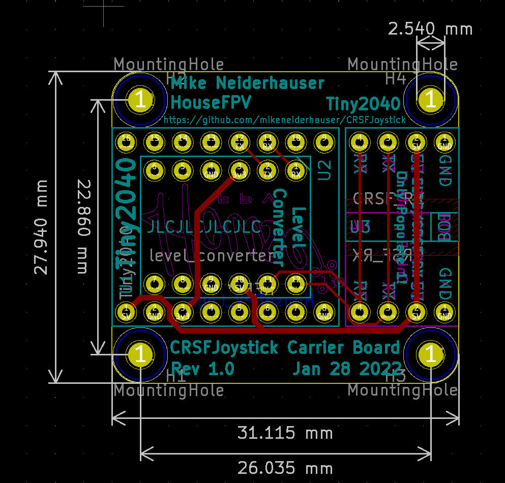 Tiny2040 Dimensions