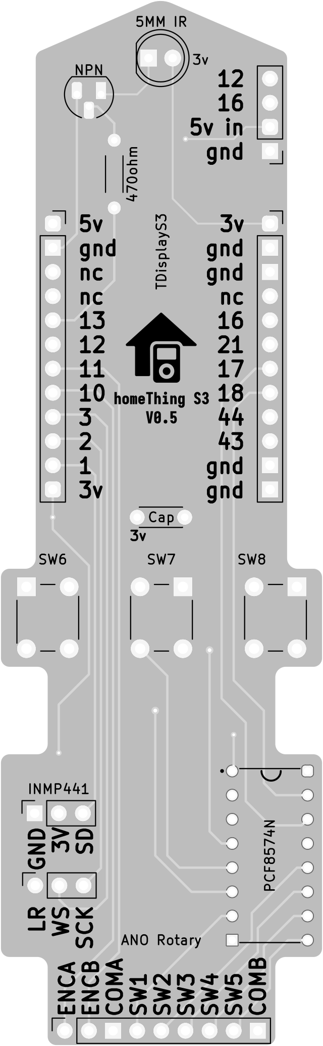 homeThing S3 circuit board front
