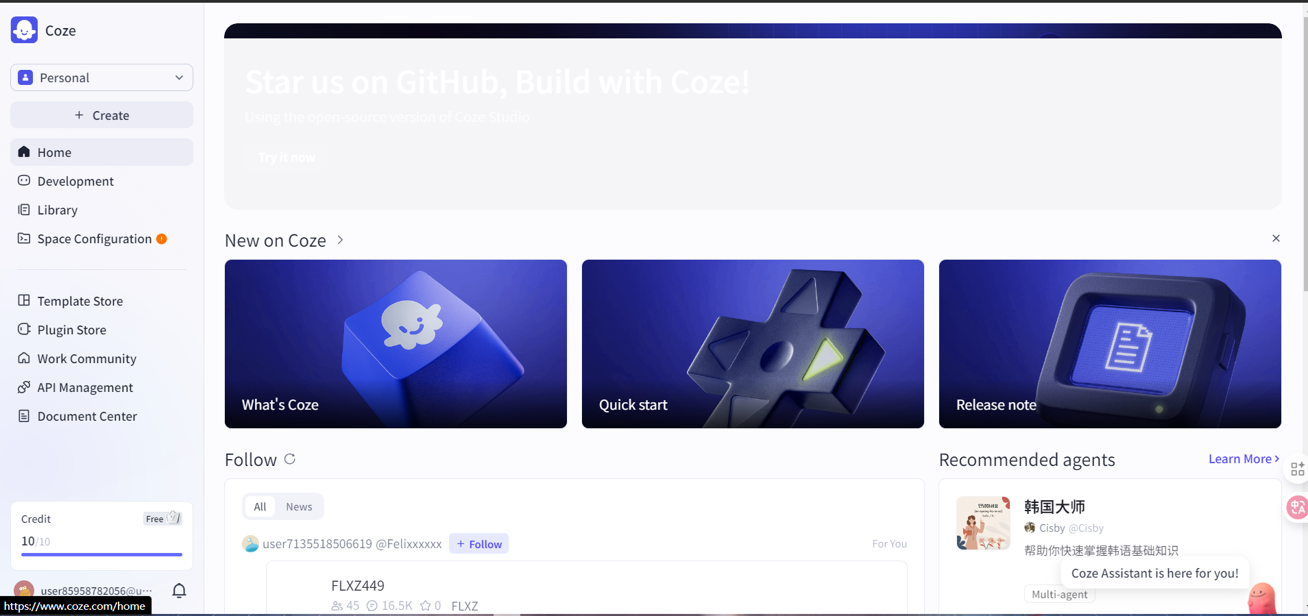 Coze Application API Key