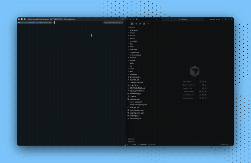Codex initializes an OpenWiki for a repository.