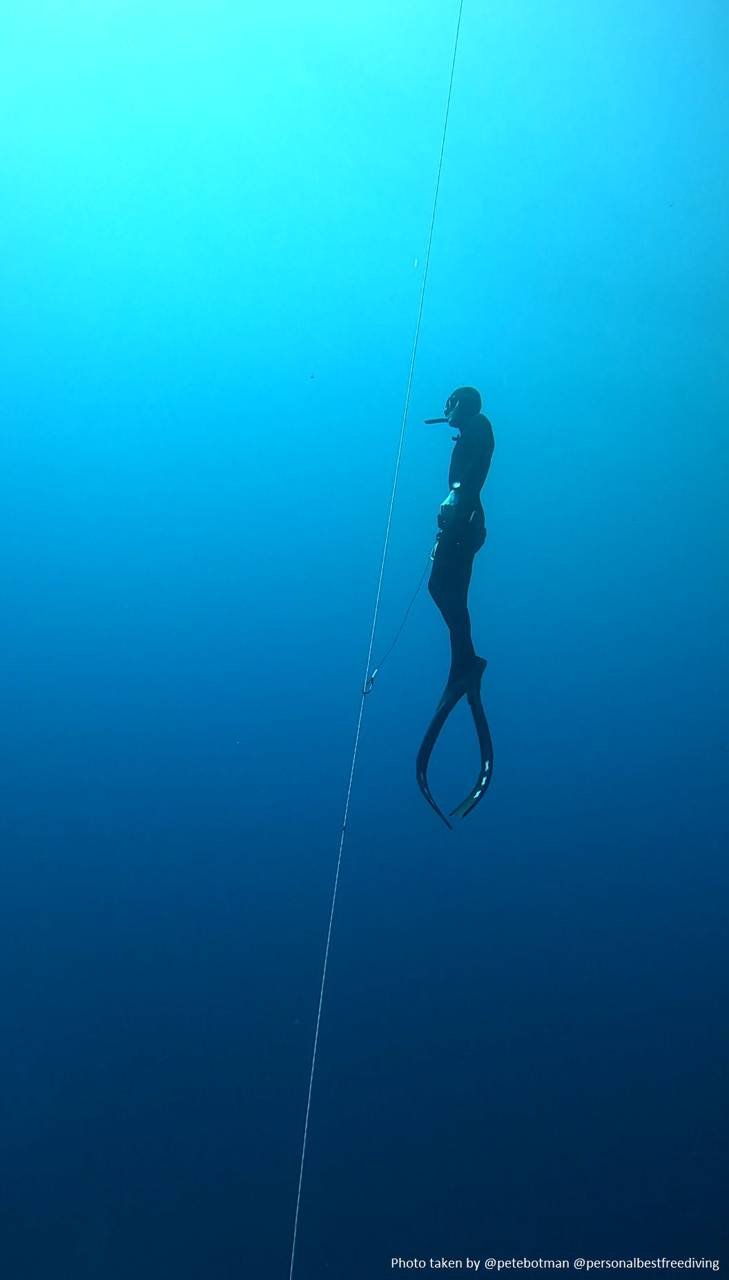 On the ascent in Dahab. Photo taken by Pete Botman. Credit also to Pete for lending me his Amsterdam-themed fins!