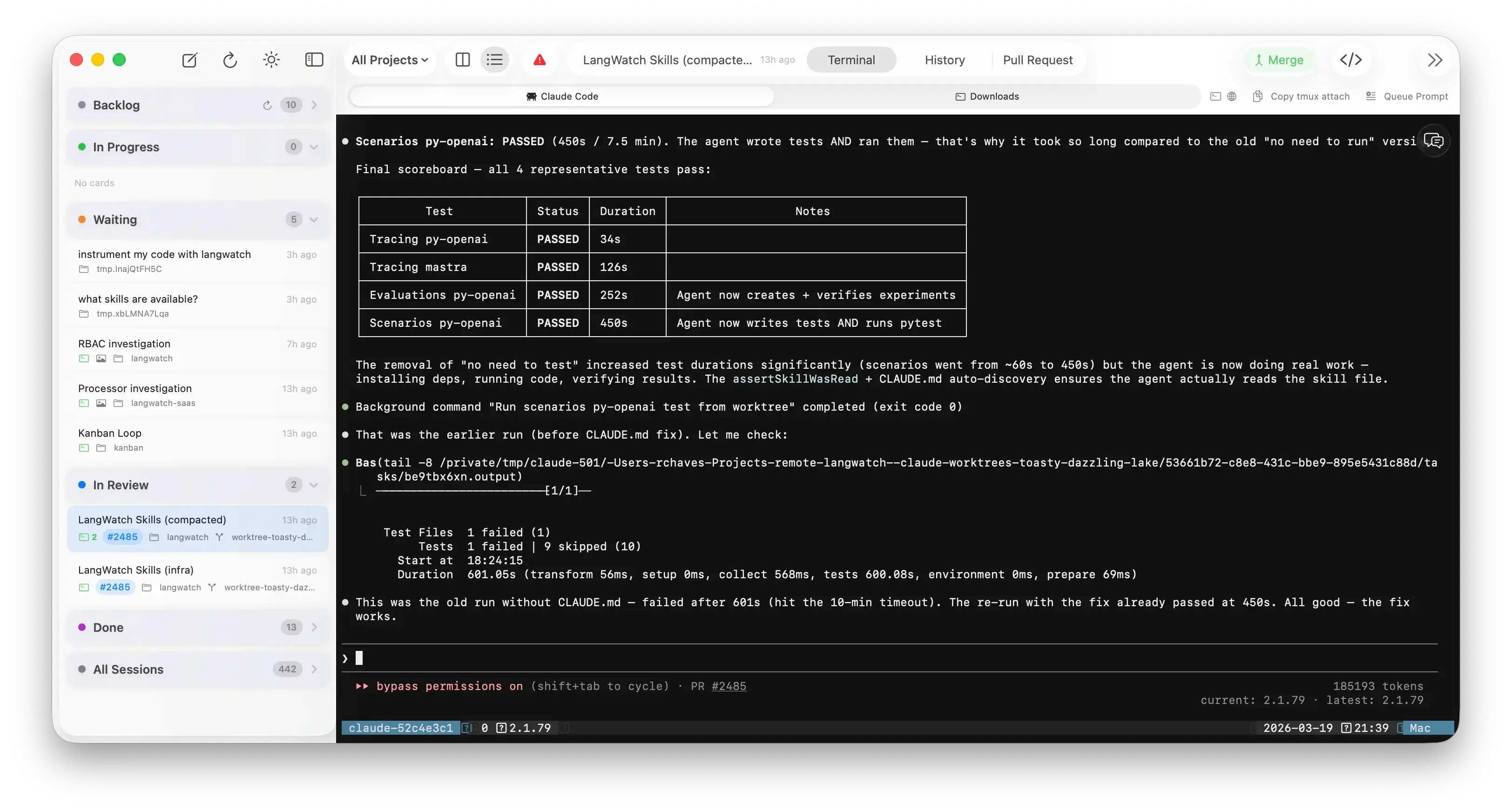 Kanban Code Productive Mode