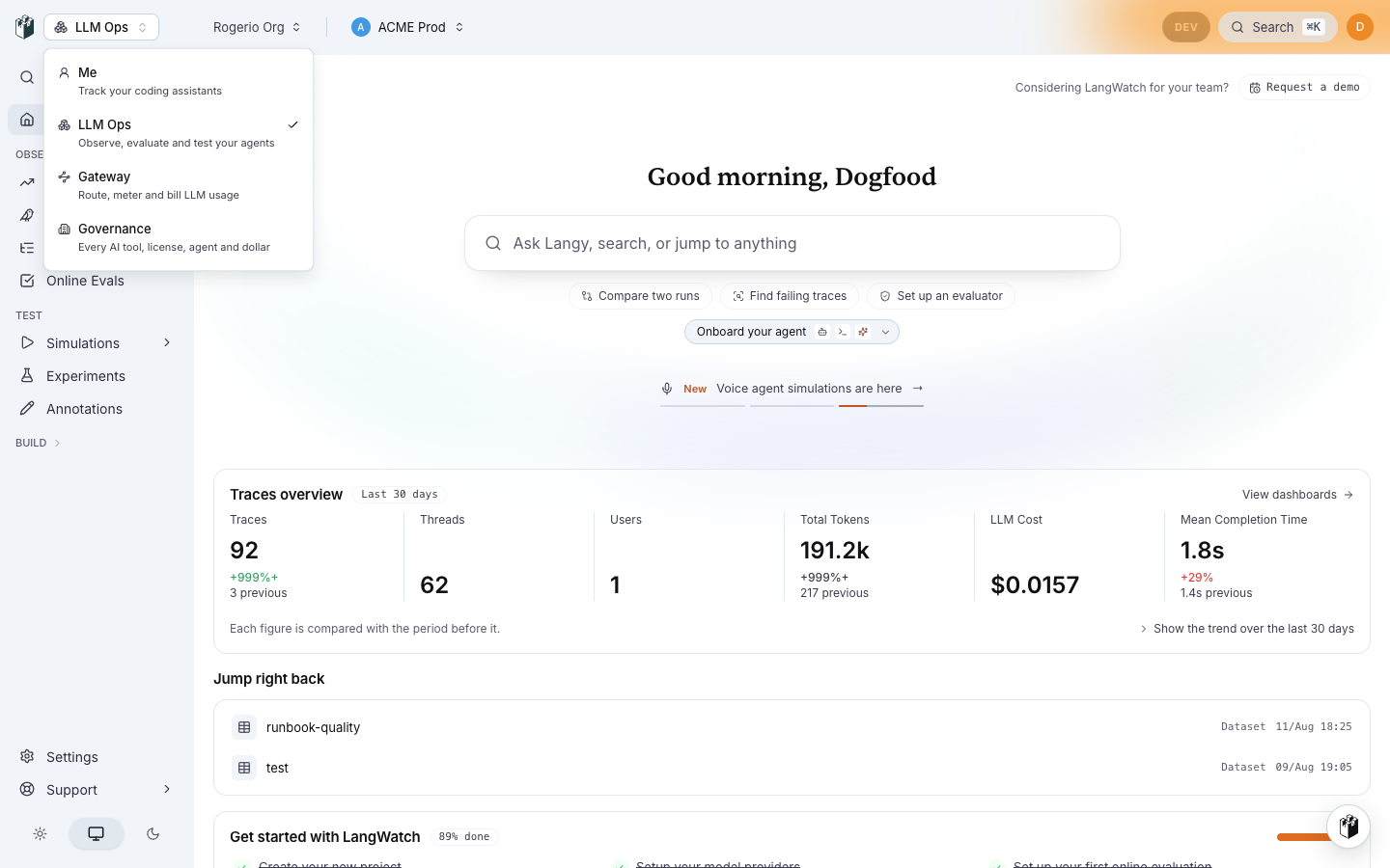 The new product switcher