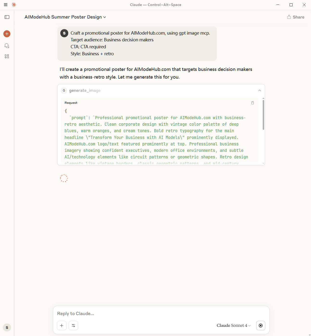 Claude Desktop with Image Gen MCP