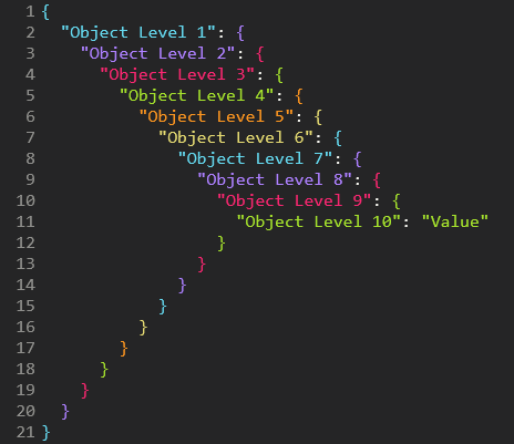 Monokai Neue, nested objects