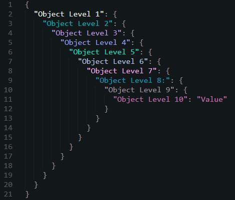 Jazz Solo Cup JSON, nested objects