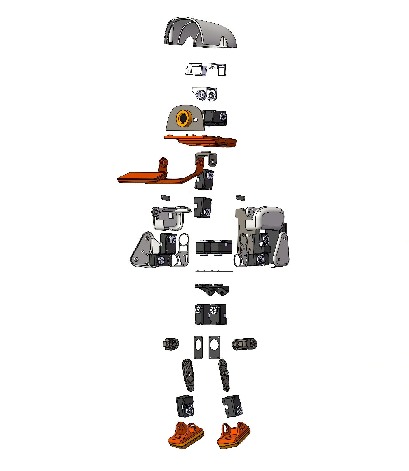 MicroDuck exploded CAD view